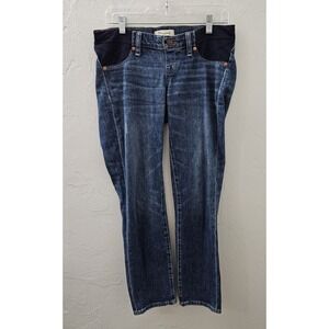 Madewell The Maternity Slim Boyjean Denim Blue Jeans Women's Size 26 Side Panels
